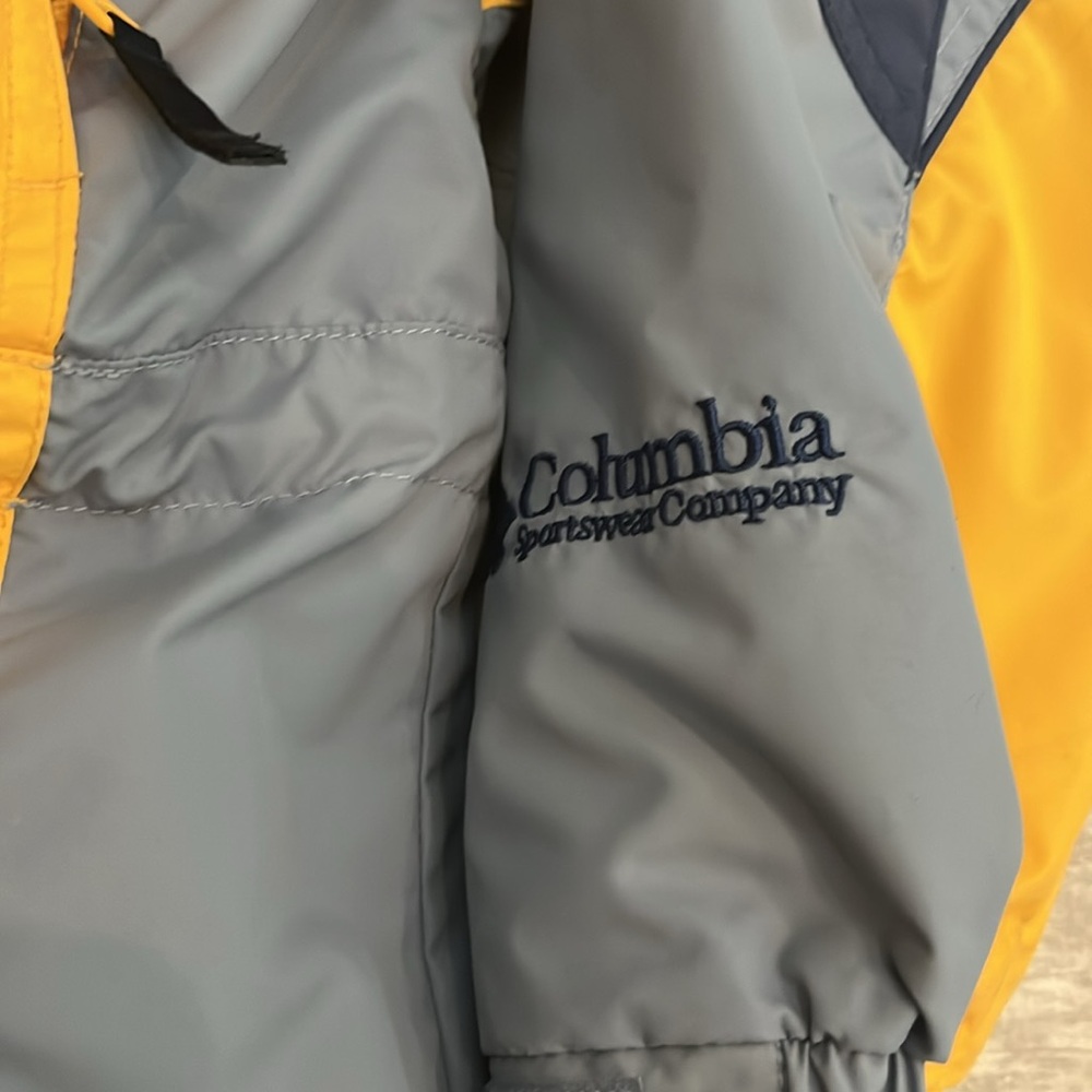 Columbia Womens 2 in 1 Full Zip Coat Jacket Yellow‎ Fleece Lined Size Large